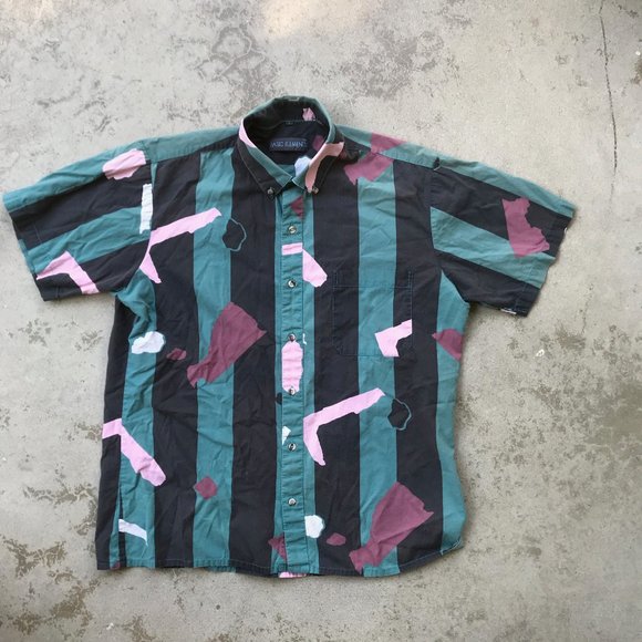 Wide Stripe Printed Shirt - Picture 1 of 4